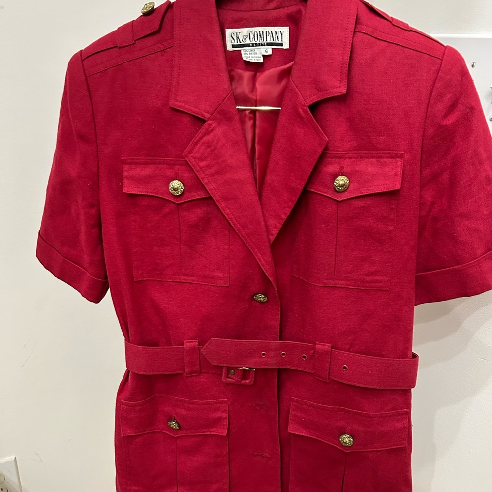 Cute Belted Linen Jacket